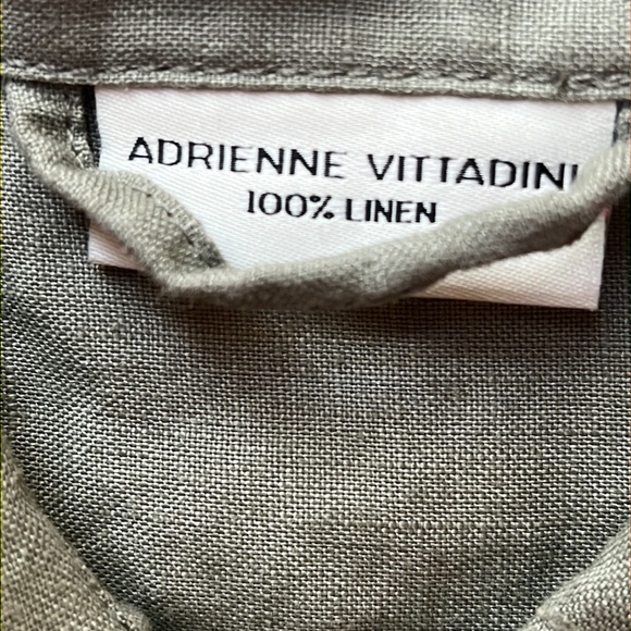 Adrienne Vittadini button up linen dress with belt - Picture 4 of 6